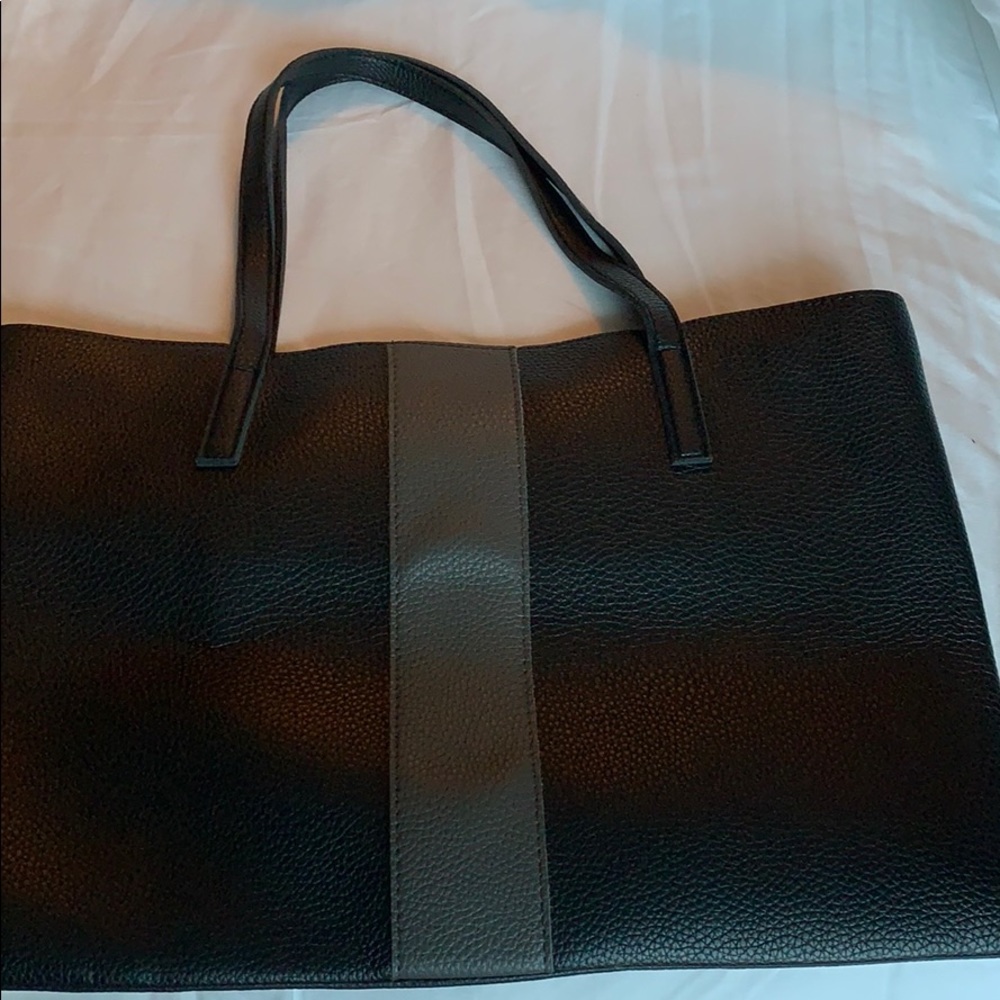 Black with gray strip bag